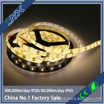 New SMD 2835 led strip 5m 12V 60leds/M non waterproof 3000k Warm White Flexible tape rope stripe light brighter 3528